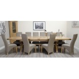 Deluxe Oak Super X Leg Extending Dining Table